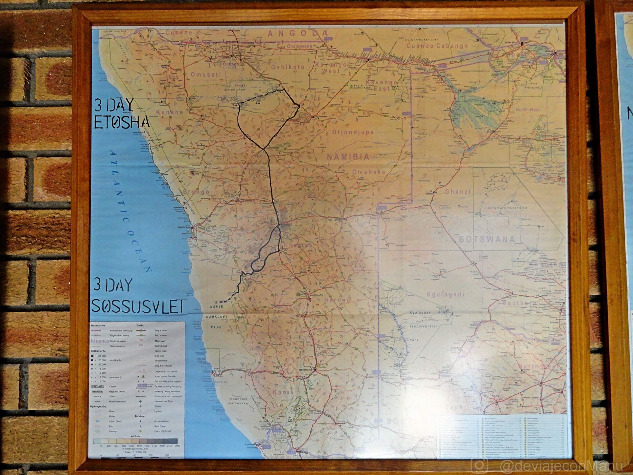 Mapa Namibia